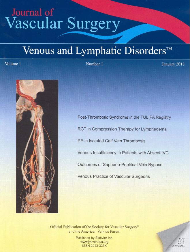New journal now available: JSV: Venous and Lymphatic Disorders