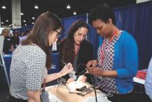 General surgery residents and medical students got the chance to learn the tools of the vascular surgeon’s trade during simulation training in open and endovascular procedures Wednesday.