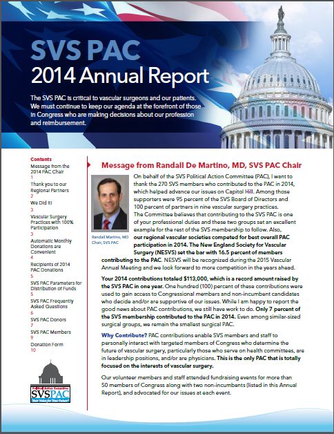 SVS PAC Has Most Successful Contribution Year in 2014 – Help Strengthen Our Voice in 2015