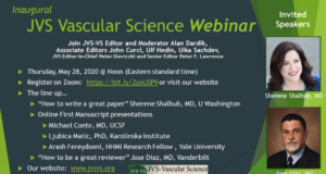 Vascular science webinar slated for May 28