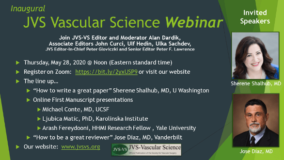 Vascular science webinar slated for May 28