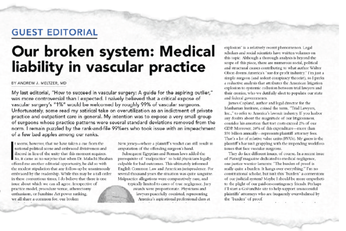 ‘Do not blame the legal system for the present state of medical malpractice’