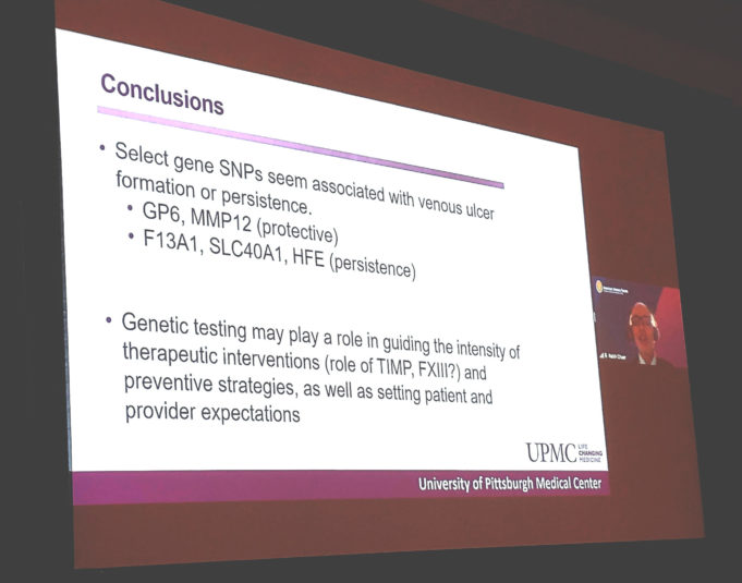 Select gene SNPs found to be associated with venous ulcer formation and persistence