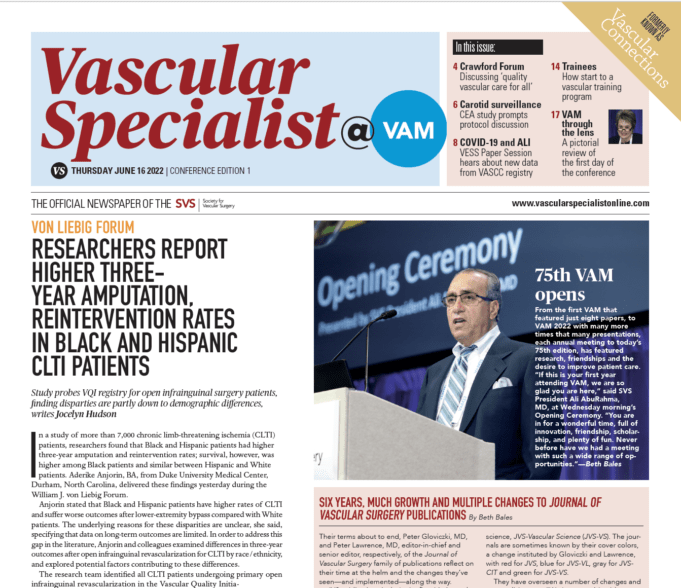 Vascular Specialist@VAM–Conference Edition 1
