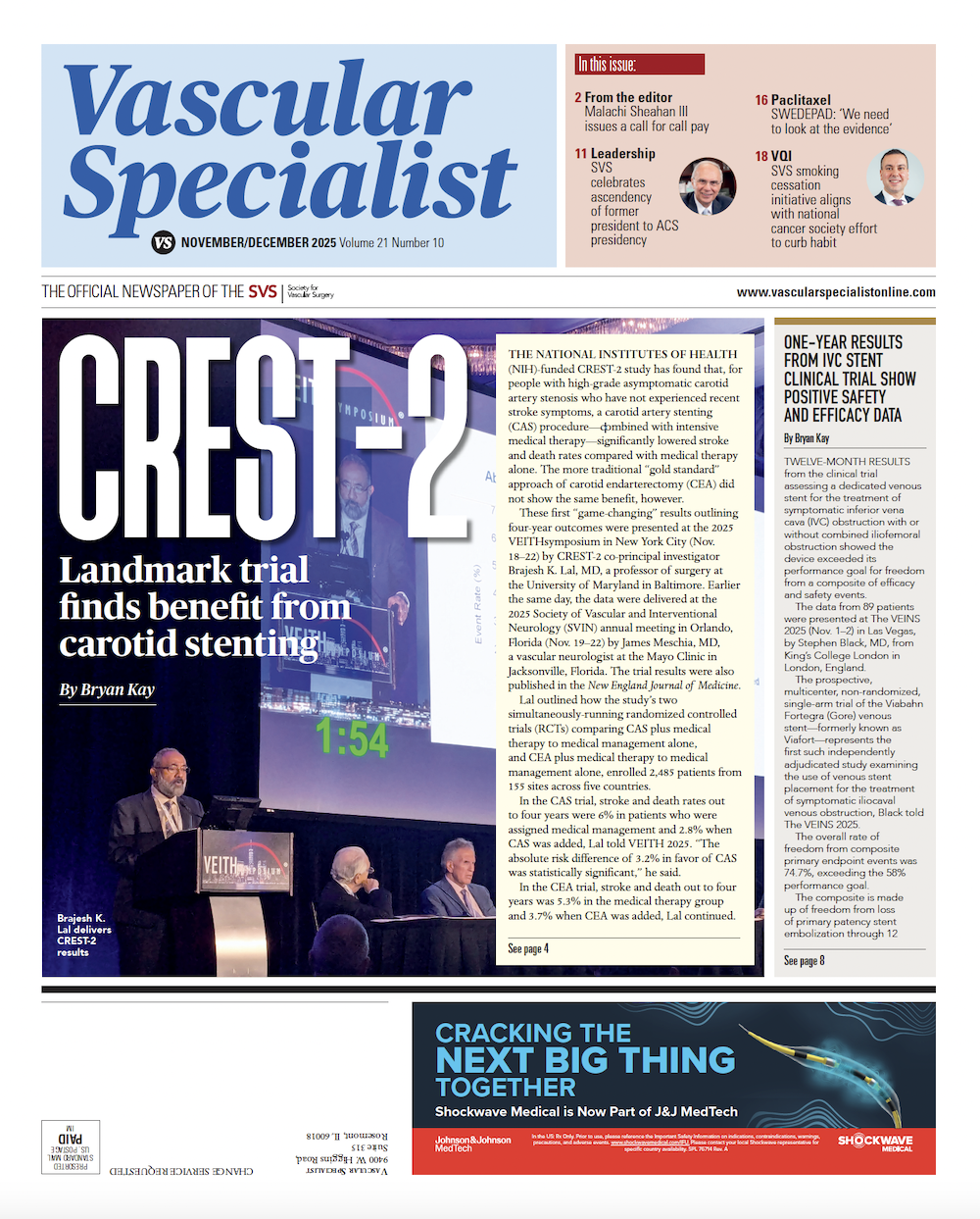 Vascular Specialist–November/December 2025